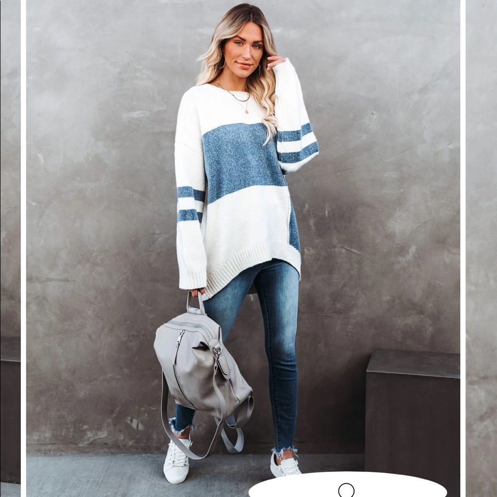 Count the city blocks colorblock sweater
